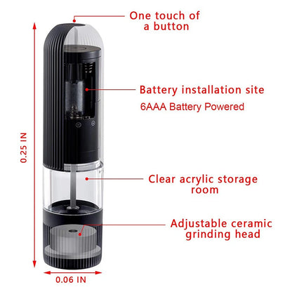 Effortless Flavor: Automatic Electric Salt and Pepper Grinder with Adjustable Coarseness for Perfect Seasoning