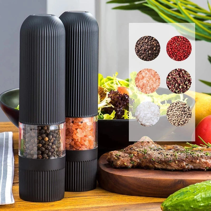 Effortless Flavor: Automatic Electric Salt and Pepper Grinder with Adjustable Coarseness for Perfect Seasoning