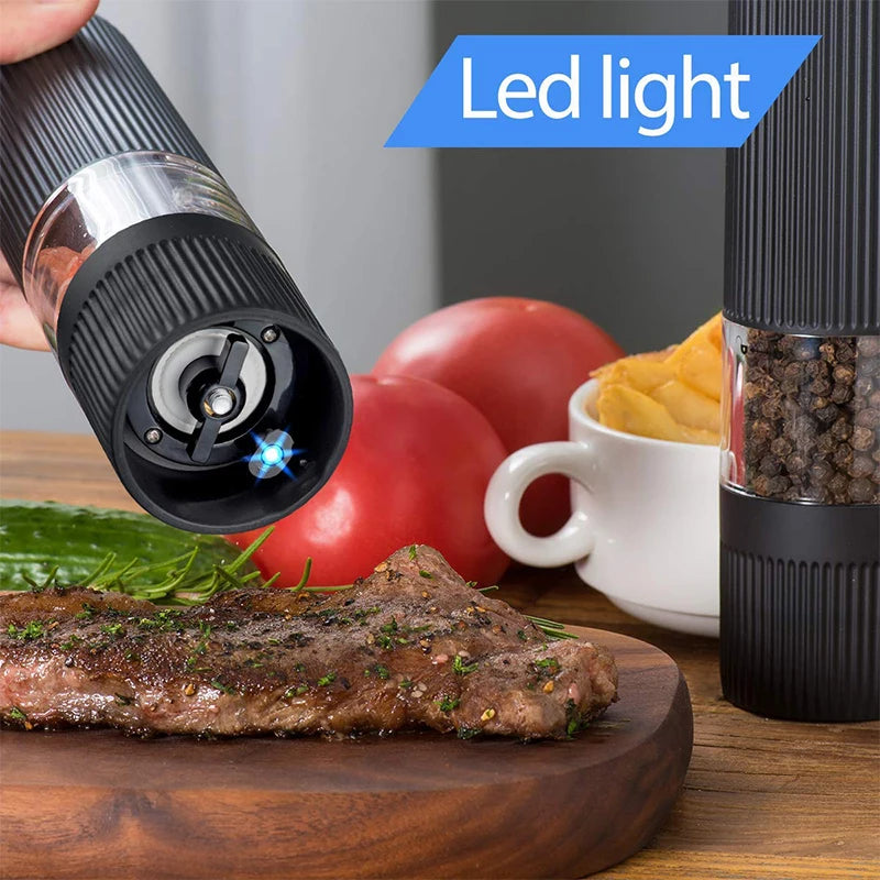 Effortless Flavor: Automatic Electric Salt and Pepper Grinder with Adjustable Coarseness for Perfect Seasoning